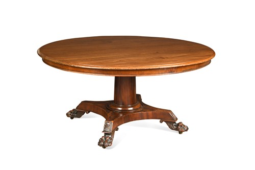 Lot 460 - A Regency mahogany circular pedestal dining table
