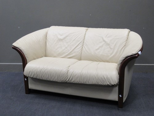 Lot 450 - An Ekornes collection modern leather two seat...
