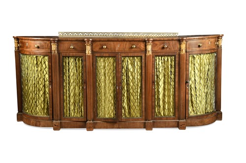 Lot 359 - A Regency bow-ended side cabinet in the manner of Gillows