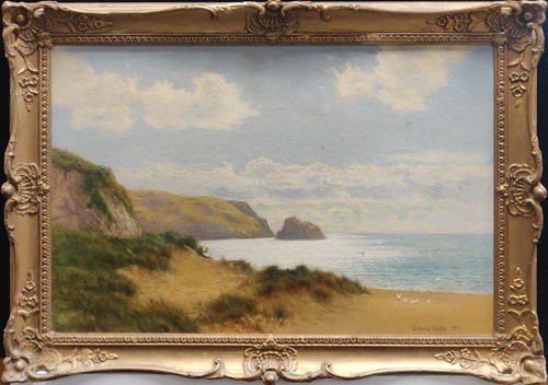 Lot 247 - Sidney Watts (fl. 1890-1910) A beach scene,...