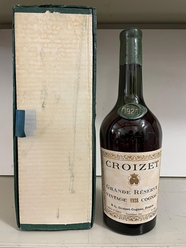 Lot 1221 - Croizet Grande Reserve cognac 1928, with dated...