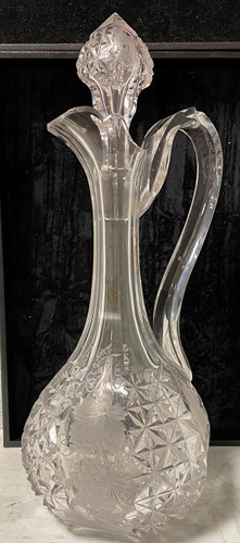 Lot 1146 - A Victorian cut glass claret jug with stopper,...