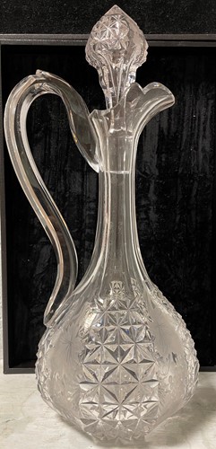 Lot 1146 - A Victorian cut glass claret jug with stopper,...
