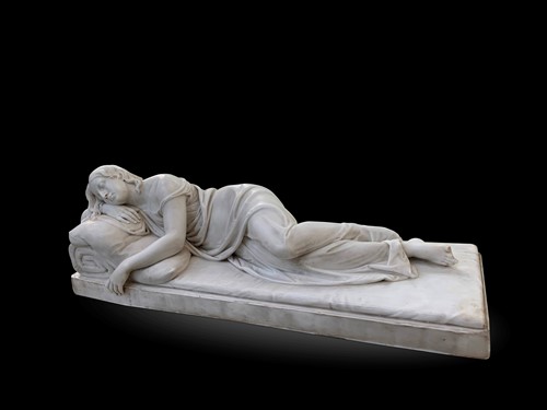 Lot 507 - Edward Hodges Baily, RA, FRS (1788-1867), Sleeping nymph