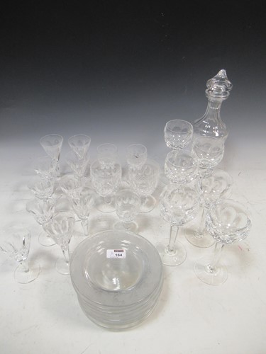 Lot 164A - Various Waterford wine glasses with facetted...