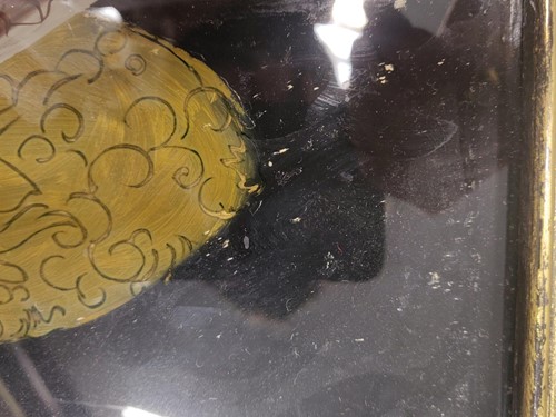 Lot 294 - A Japanese reverse glass painting, full length...
