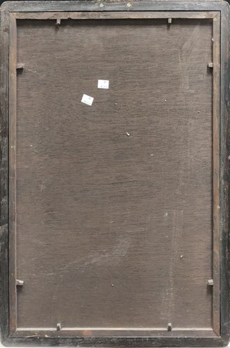 Lot 294 - A Japanese reverse glass painting, full length...