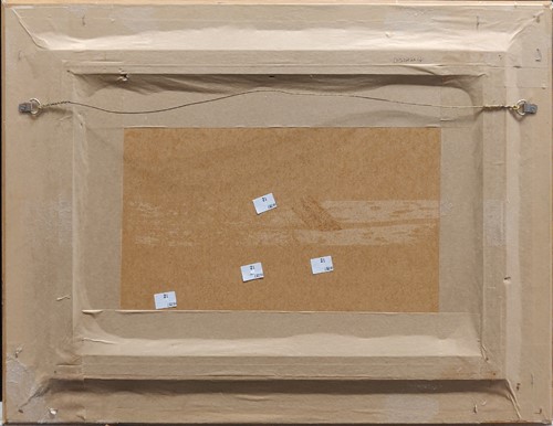 Lot 294 - A Japanese reverse glass painting, full length...