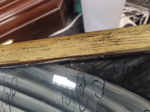 Lot 294 - A Japanese reverse glass painting, full length...