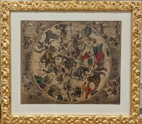 Lot 345 - A pair of astrological charts coloured prints...