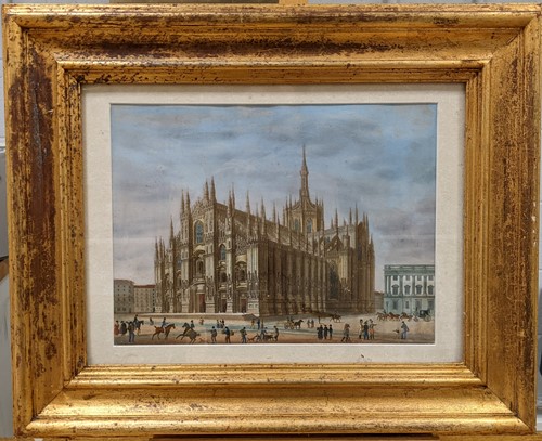 Lot 341 - View of Milan cathedral - Piazza del Duomo di...