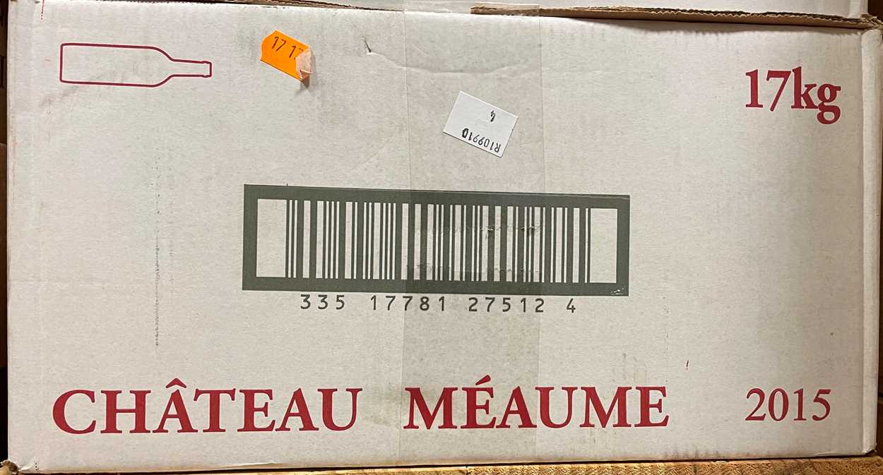 Lot 1160 - Chateau Méaume, Bordeaux Supérieur 2015, 12...