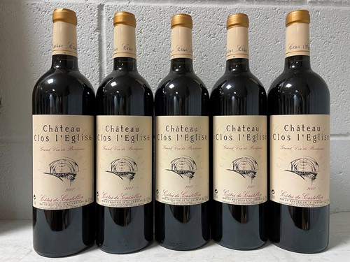 Lot 1191 - Chateau Clos l’Eglise, Côtes de Castillon 2007,...