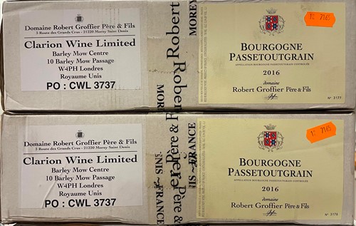 Lot 1192 - Bourgogne Passetoutgrain, Robert Groffier Père...