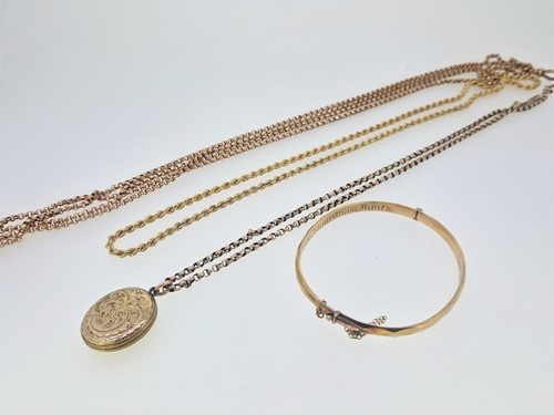 Lot 168 - A guard chain, tested as 9ct gold, a...