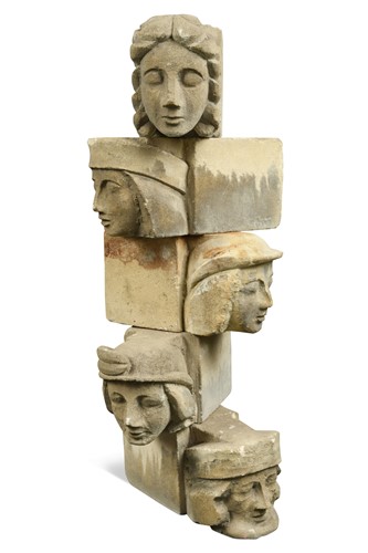 Lot 864 - Five stone corbels, 20th century