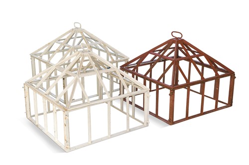 Lot 585 - Three cast iron cloches, early 20th century