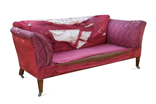 Lot 586 - A Howard style two-seater sofa, 20th century