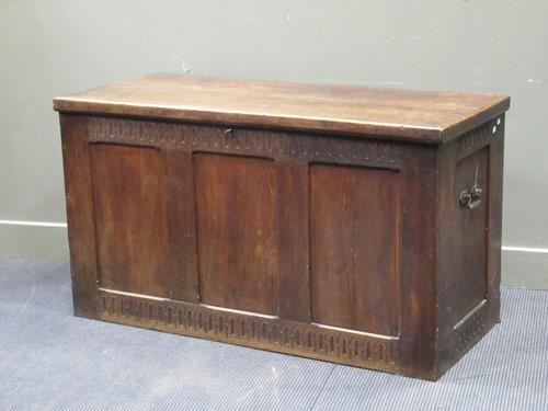 Lot 436 - A large oak coffer in the 17th century style...