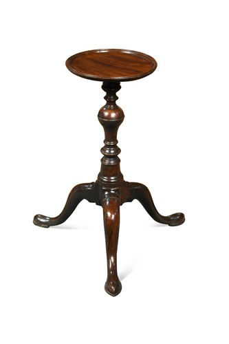 Lot 349 - A George III mahogany kettle stand or tripod table of diminutive proportions