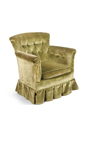 Lot 460 - A button back armchair by Howard & Sons Ltd