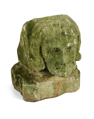 Lot 593 - A carved stone corbel, possibly 14th/15th century