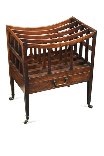 Lot 383 - A George III mahogany canterbury