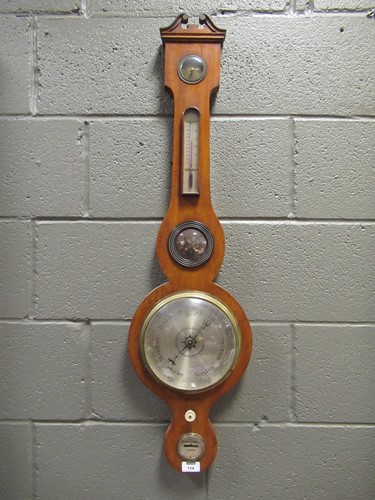 Lot 114 - A Negretti Zambra mahogany cased barometer,...