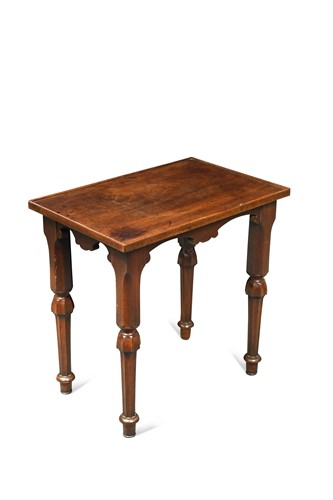 Lot 555 - A small Victorian mahogany Gothic revival table