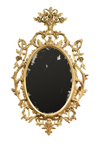 Lot 441 - A George III style giltwood wall mirror, 19th century