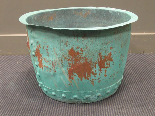 Lot 502 - A Victorian riveted copper planter, 35 x 53cm