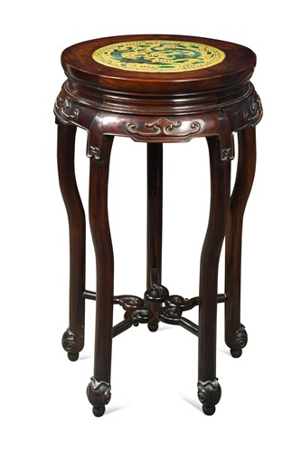 Lot 131 - A Chinese hardwood urn stand, Republic period