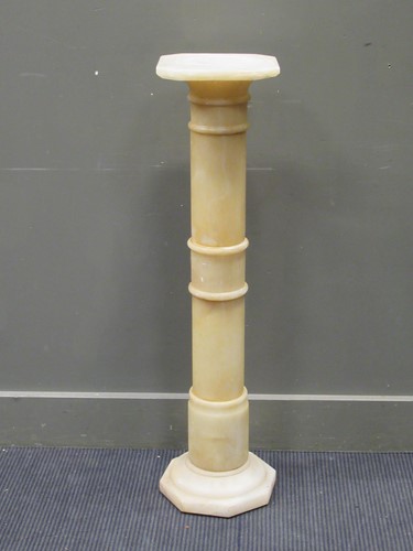 Lot 499 - A faux marble pedestal column, 100 x 25 x 25cm