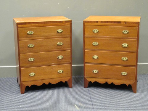 Lot 455 - A pair of Georgian style mahogany chest of...
