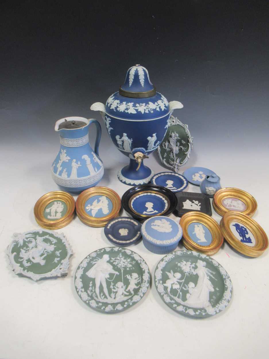 Lot 45 - A collection of Wedgwood jasperware plaques;...