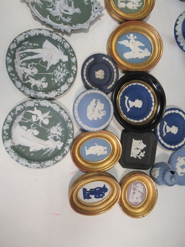 Lot 45 - A collection of Wedgwood jasperware plaques;...