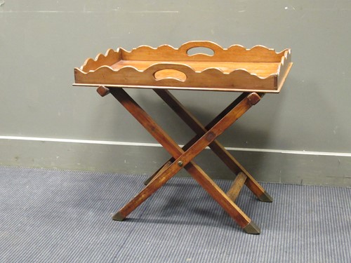 Lot 505 - An early 20th century mahogany butlers tray on...