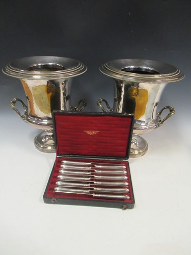 Lot 218 - Christofle, Paris - A pair of silver plated...