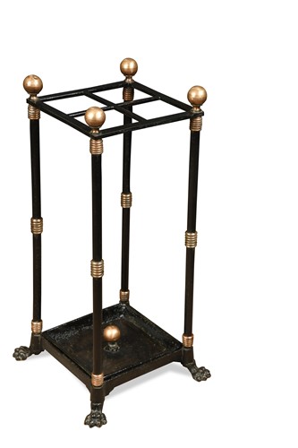 Lot 510 - A cast iron stick stand, 19th century