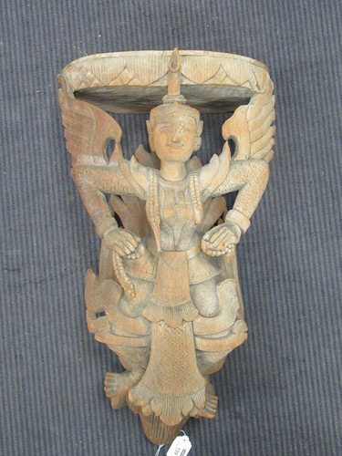 Lot 139 - An early 20th century Burmese carved wood...