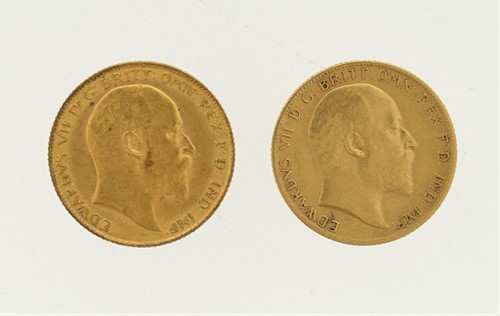 Lot 117 - Edward VII, two half sovereigns
