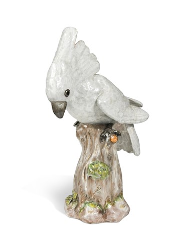 Lot 331 - A Meissen model of a cockatoo, circa 1900
