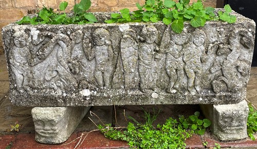 Lot 600 - A stone trough or planter, probably 19th century
