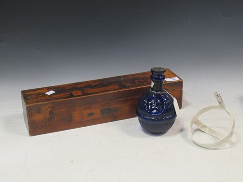 Lot 36 - A late Victorian Harden's Star blue glass hand...