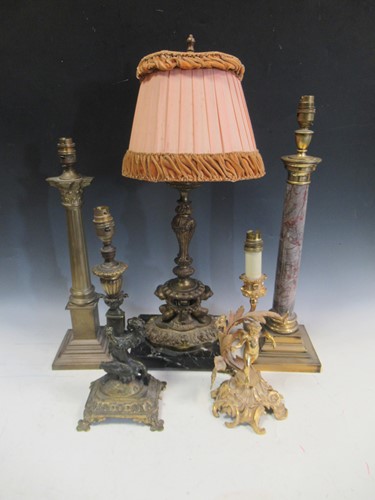 Lot 530 - An early 20th Rococo style gilt metal figural...