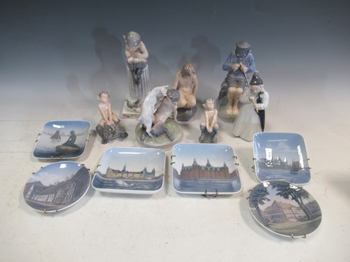 Lot 64 - Seven Royal Copenhagen figurines including...