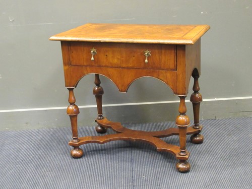 Lot 451 - A William & Mary style walnut low boy with...