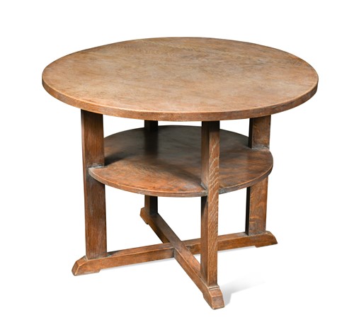 Lot 153 - A Cotswold school bleached oak occasional table