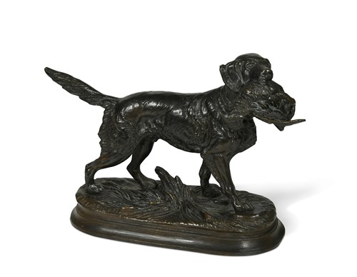 Lot 399 - After Edouard Paul Delabrierre  (1829-1912), setter with game bird