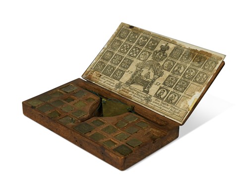 Lot 419 - A Dutch 'money-changers' coin scale and weights by Joannes Franciscus Wolschot, dated 1751